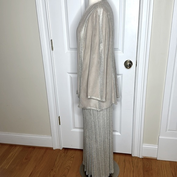 Damianou Skirt Set Gold Champagne Beige Size Small - Picture 5 of 10